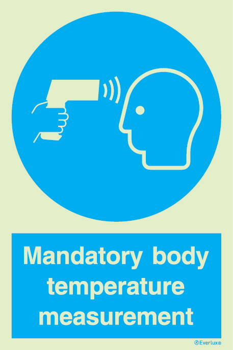 Take body temperature measurement mandatory action sign. - SC 091