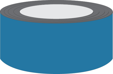 Self-adhesive blue roll to mark limit/ standing areas or social distancing paths - SC 255