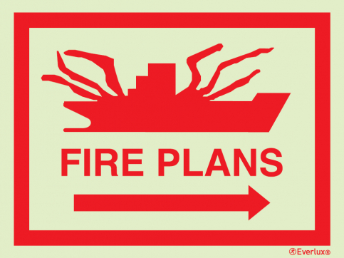 Fire plans placard - progress to the right - S FP 03
